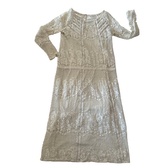 Free People Luna Lace Dress Ivory Small - Picture 3 of 7